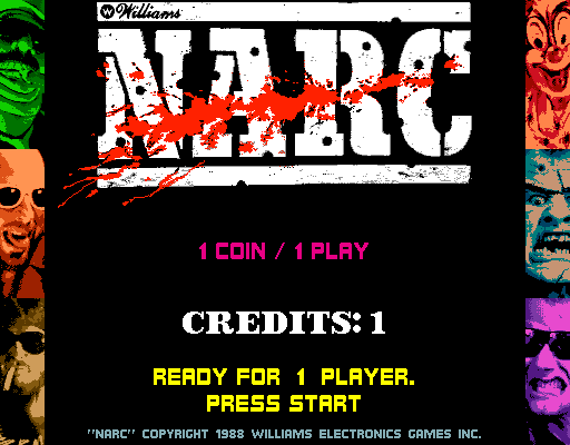 Narc (rev 7.00) Title Screen